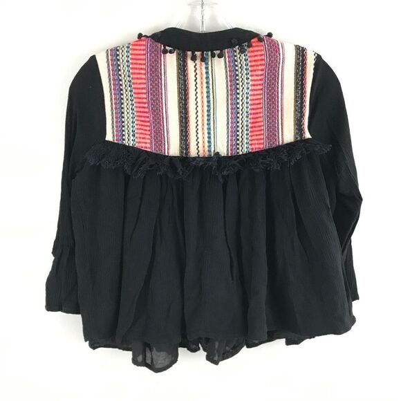 RAHI CALI embroidered fringe crinkle jacket - Picture 10 of 12